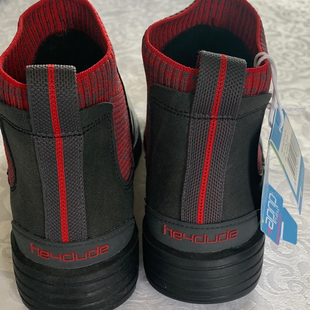 Hey Dude Kids Boots - Black and Red - Picture 5 of 14